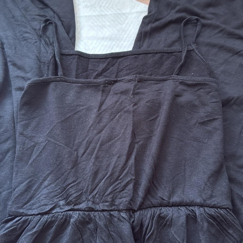 3/$10 Antistar Black Wide Leg Spaghetti Strap Jumpsuit - Picture 5 of 6